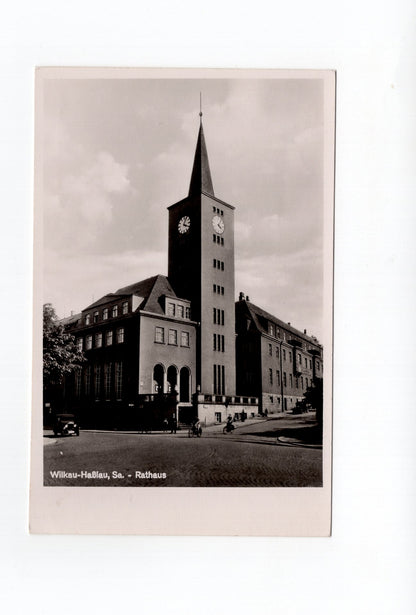 Ansichtskarte Wilkau-Haßlau / Rathaus