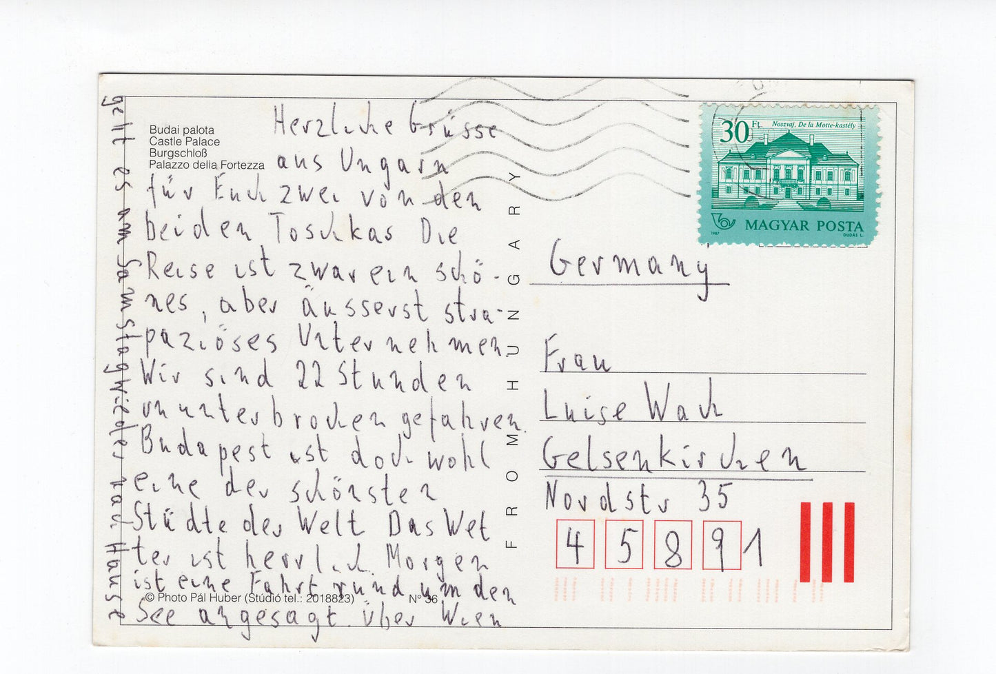 Ansichtskarte Budapest / Burgschloss / Ungarn