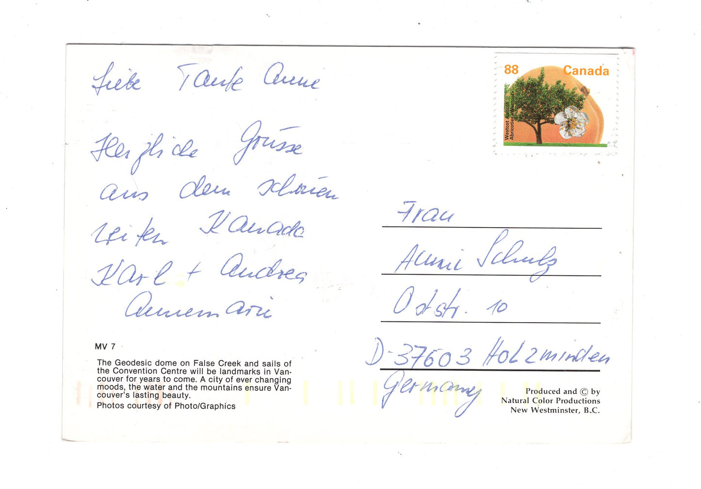 Ansichtskarte Vancouver / British Columbia / Kanada