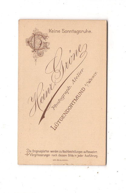 Fotografie Damenportrait - Lütgendortmund 1898 / CDV N1-12