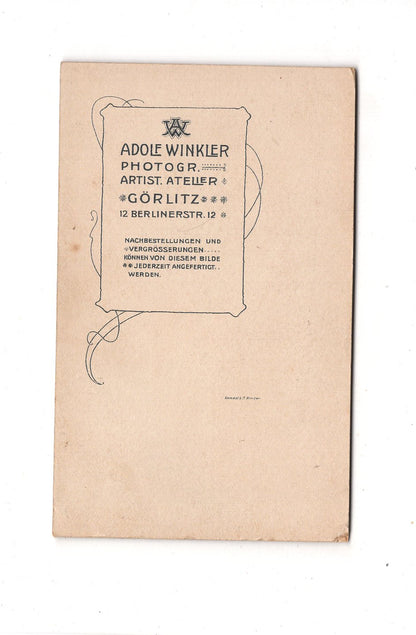 Fotografie Herrenportrait - Görlitz 1890er / CDV C1-20