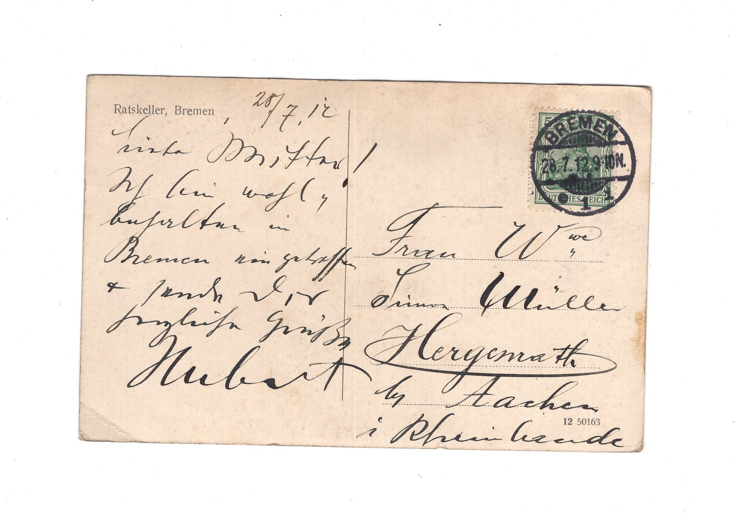 Ansichtskarte Die Bremer Stadtmusikanten im Ratskeller zu Bremen