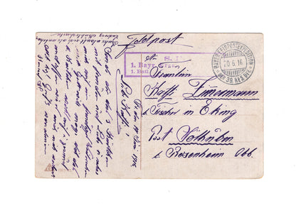 Ansichtskarte / Feldpost / Patriotische Karte - 1916