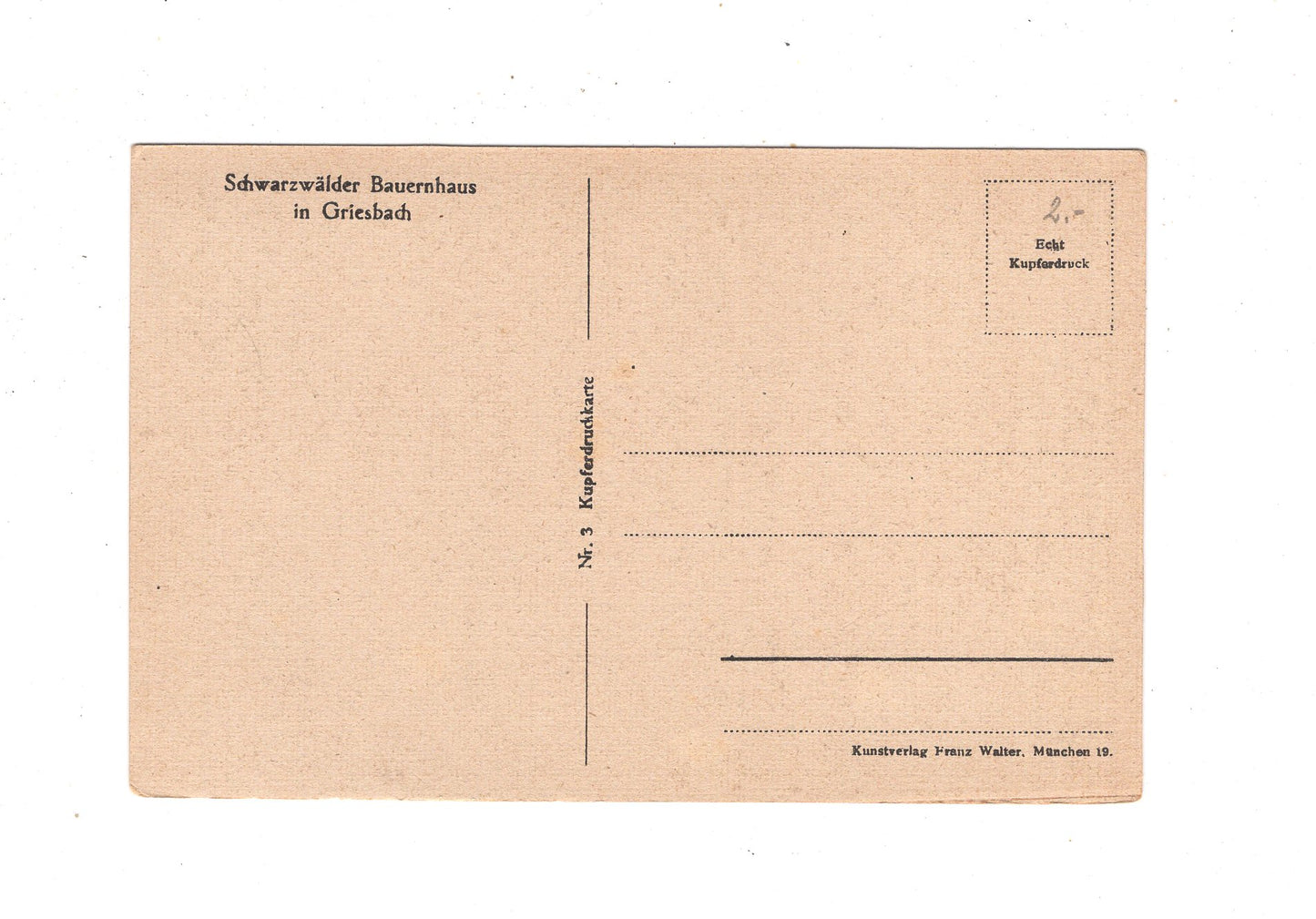 Ansichtskarte Schwarzwälder Bauernhaus in Bad Griesbach / Schwarzwald / K1-57