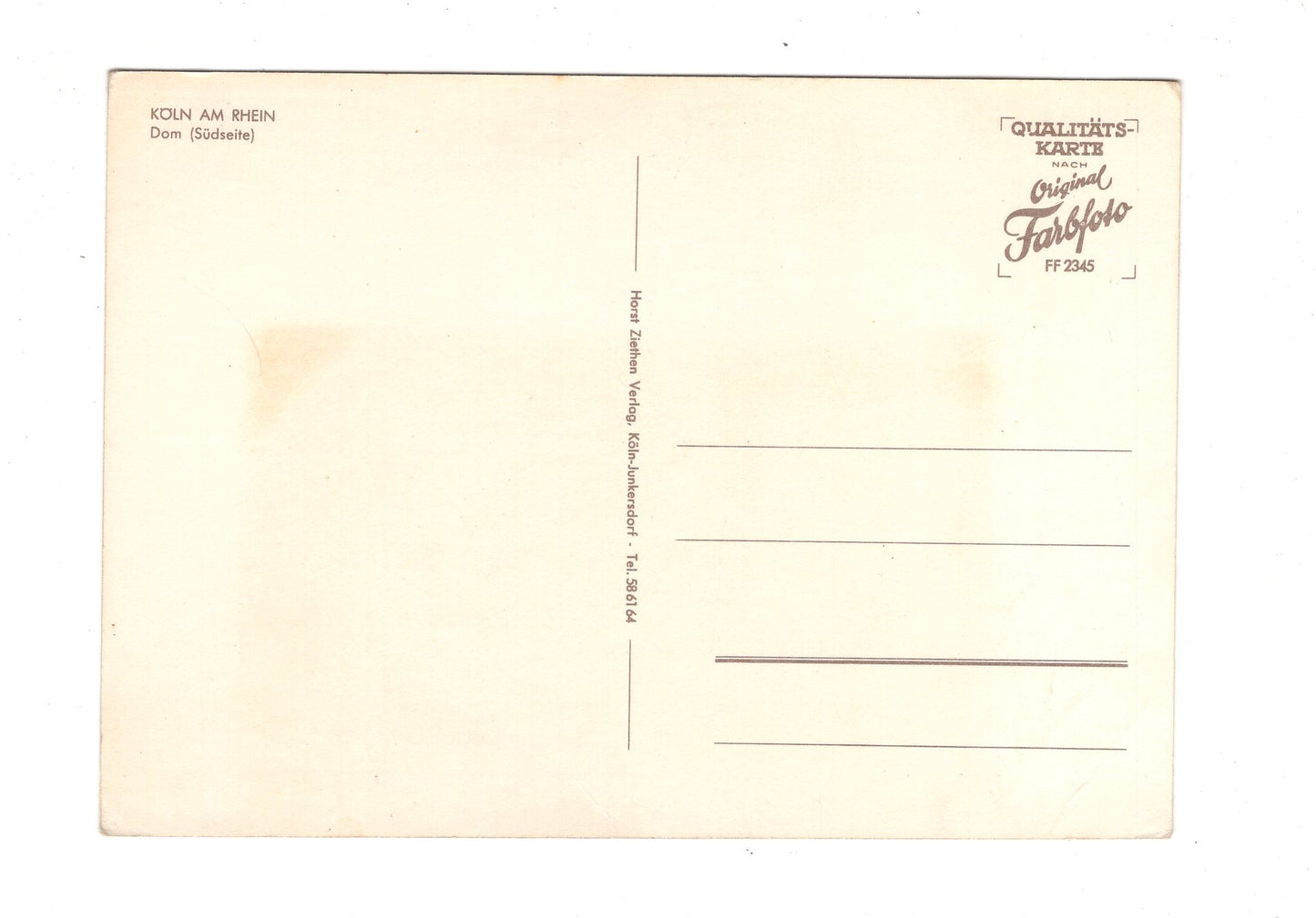 Ansichtskarte Köln am Rhein / Dom (Südseite) / G1-58