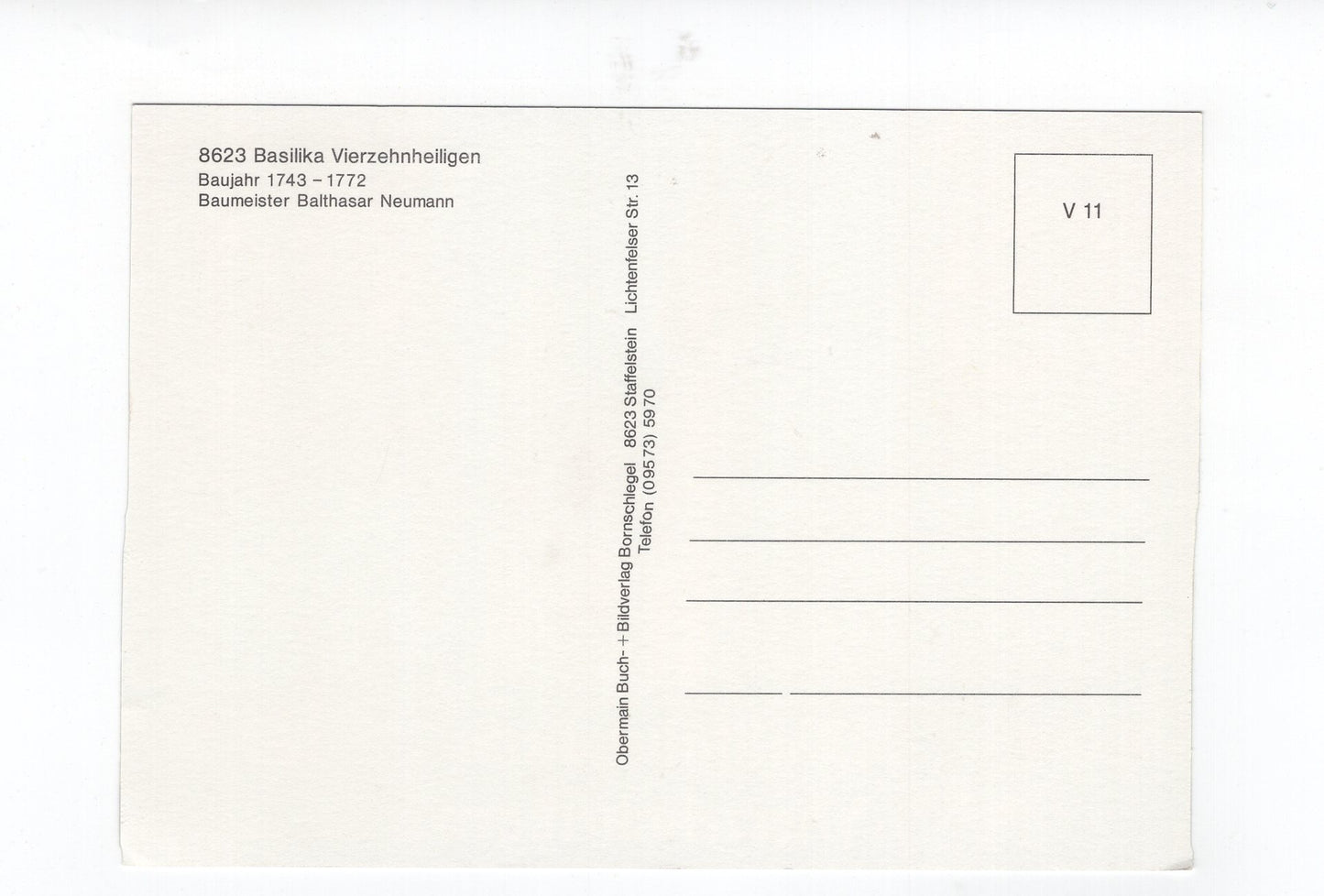 Ansichtskarte Wallfahrtskirche Vierzehnheiligen