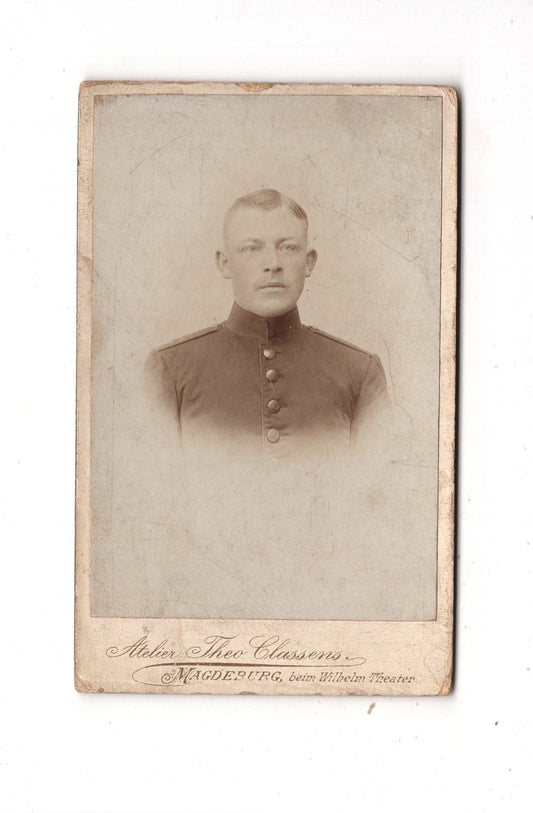 Fotografie Soldat - Magdeburg 1890er / CDV M1-05