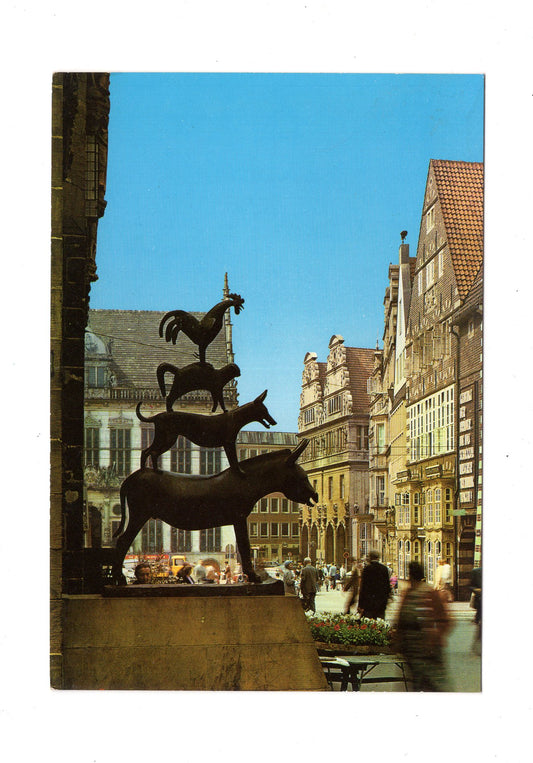 Ansichtskarte Bremen / Die Bremer Stadtmusikanten