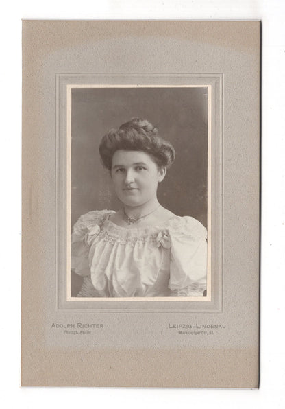 Fotografie Feine Dame - Leipzig-Lindenau 1900er / CAB W-21