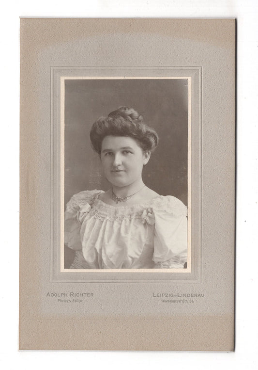 Fotografie Feine Dame - Leipzig-Lindenau 1900er / CAB W-21