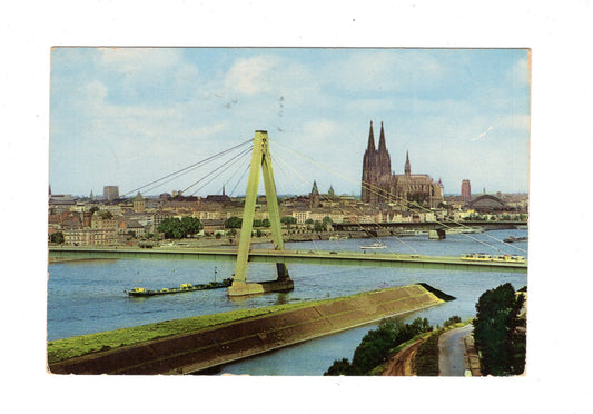 Ansichtskarte Köln am Rhein / Severinsbrücke und Dom / G1-58