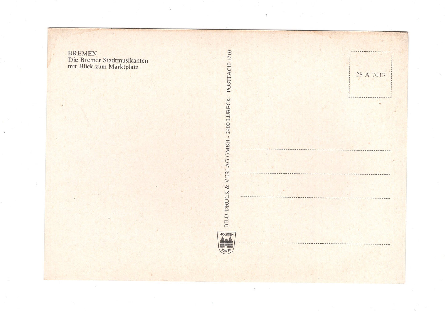 Ansichtskarte Bremen / Die Bremer Stadtmusikanten