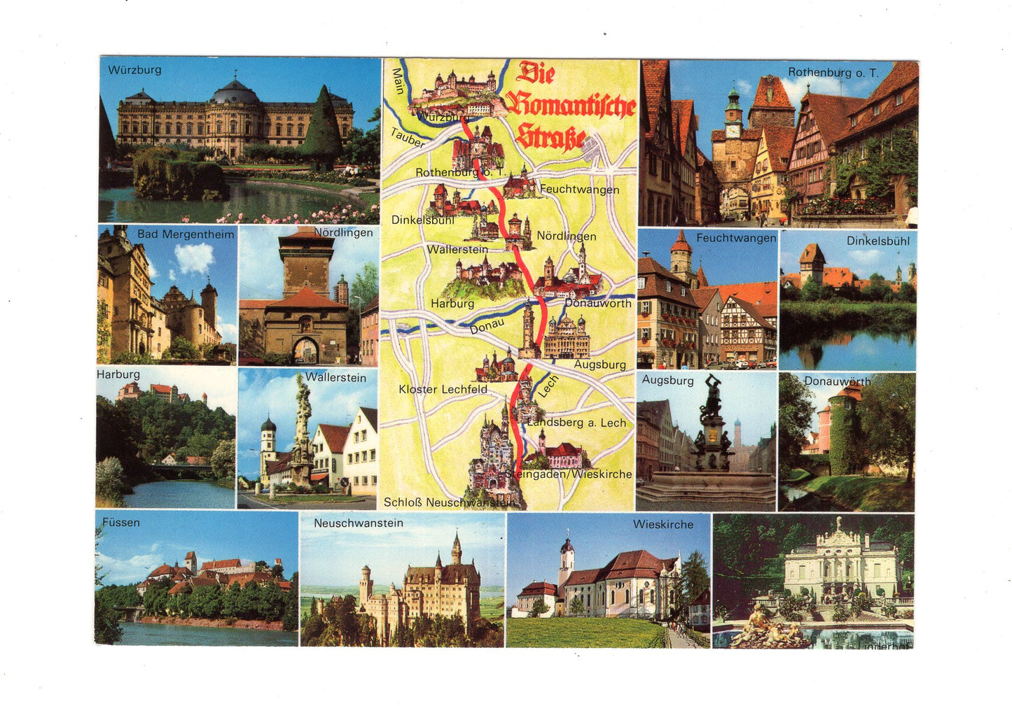 Ansichtskarte Die Romantische Straße / Würzburg / Wieskirche +++