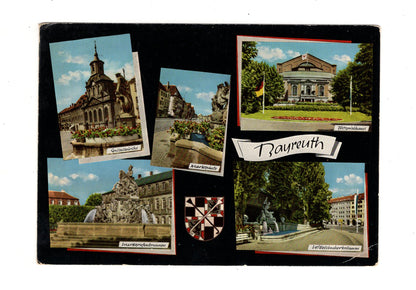 Ansichtskarte Bayreuth / Marktplatz / Festspielhaus +++