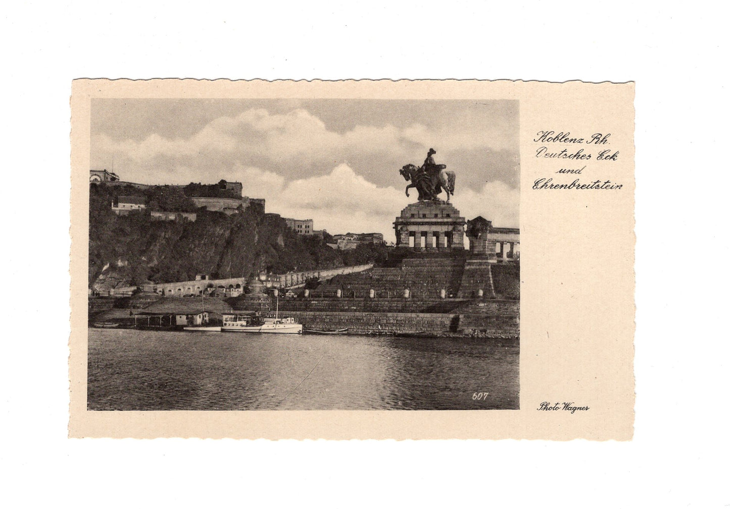 Ansichtskarte Koblenz am Rhein / Deutsches Eck und Ehrenbreitstein