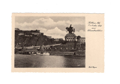 Ansichtskarte Koblenz am Rhein / Deutsches Eck und Ehrenbreitstein