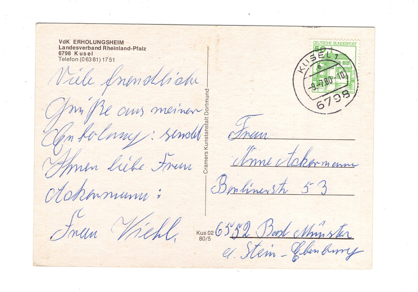 Ansichtskarte VdK Erholungsheim Kusel / I1-51