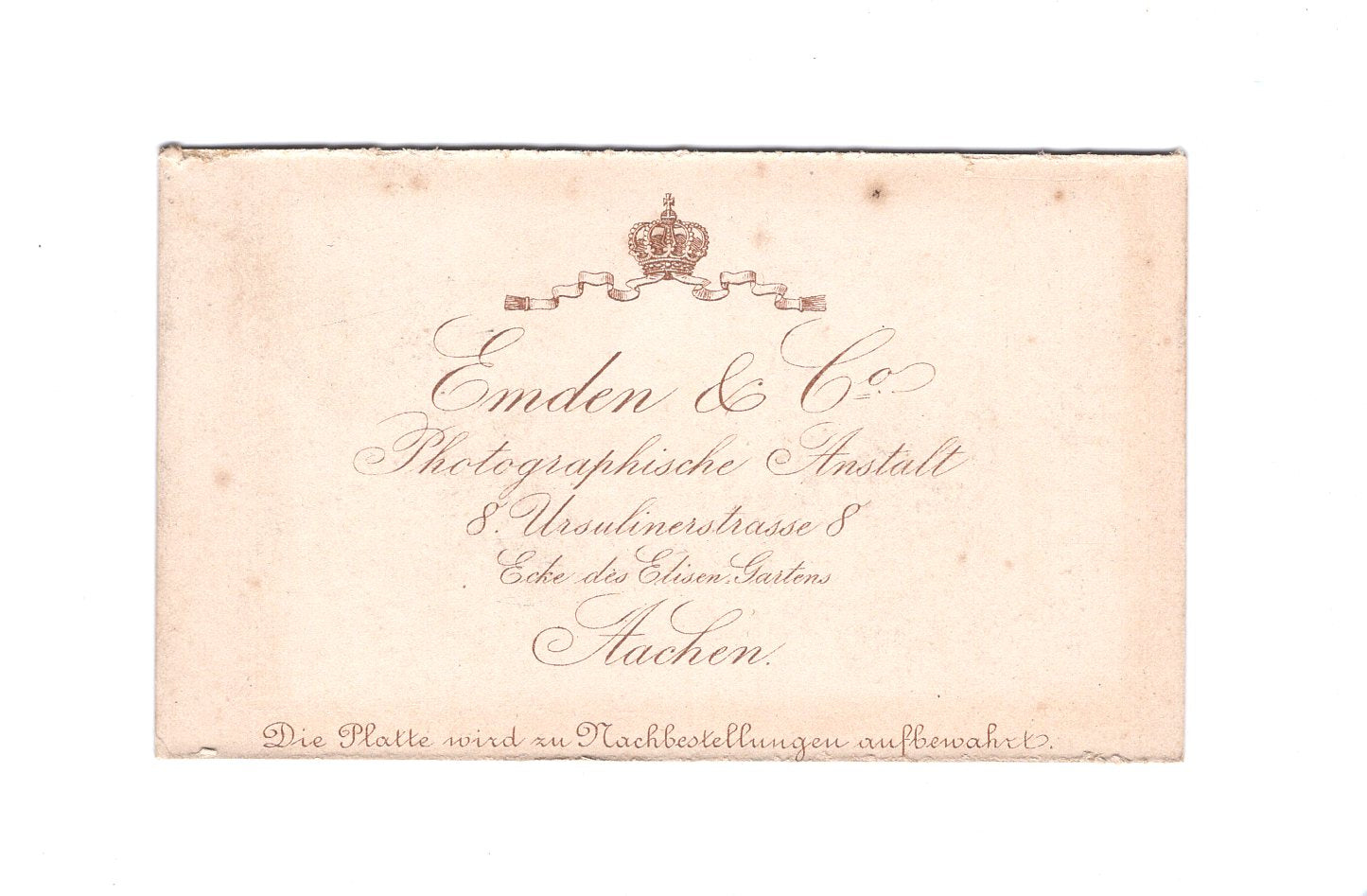 Fotografie Damenportrait - Aix-la-Chapelle / Aachen 1870er