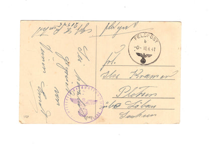 Ansichtskarte / Feldpost Frohe Ostern 1941