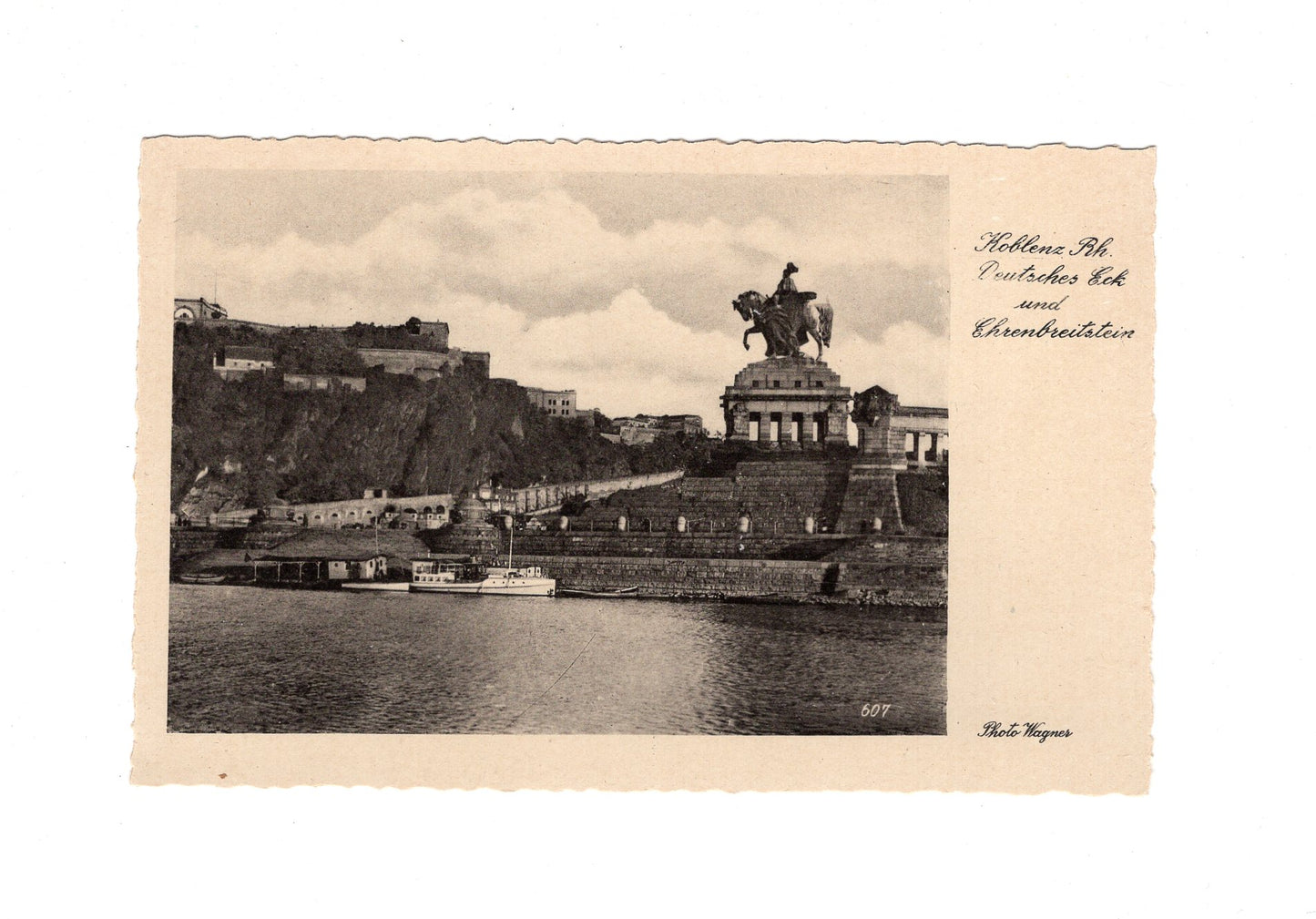 Ansichtskarte Koblenz am Rhein / Deutsches Eck und Ehrenbreitstein