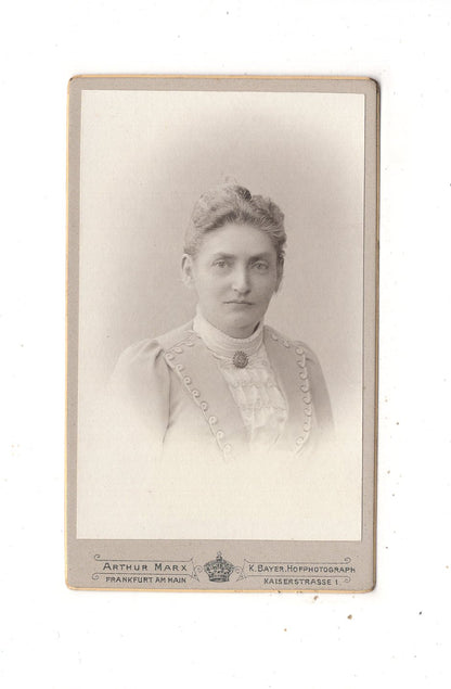 Fotografie Damenportrait - Frankfurt Main um 1900 / CDV N1-12