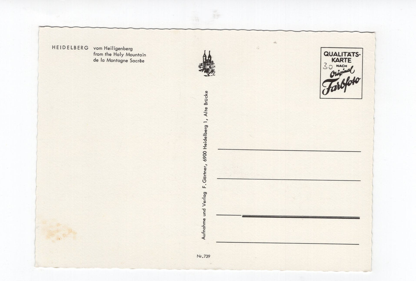 Ansichtskarte Heidelberg vom Heiligenberg