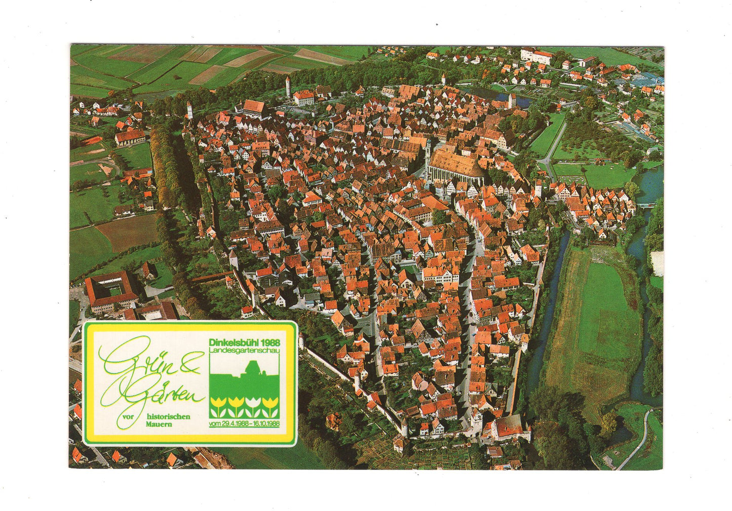 Ansichtskarte Landesgartenschau Dinkelsbühl 1988