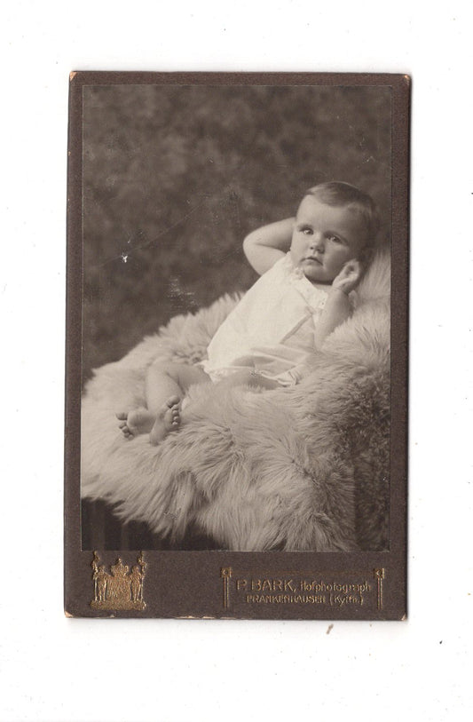 Fotografie Schönes Kinderbild / Baby - Frankenhausen 1913 / CDV N1-08