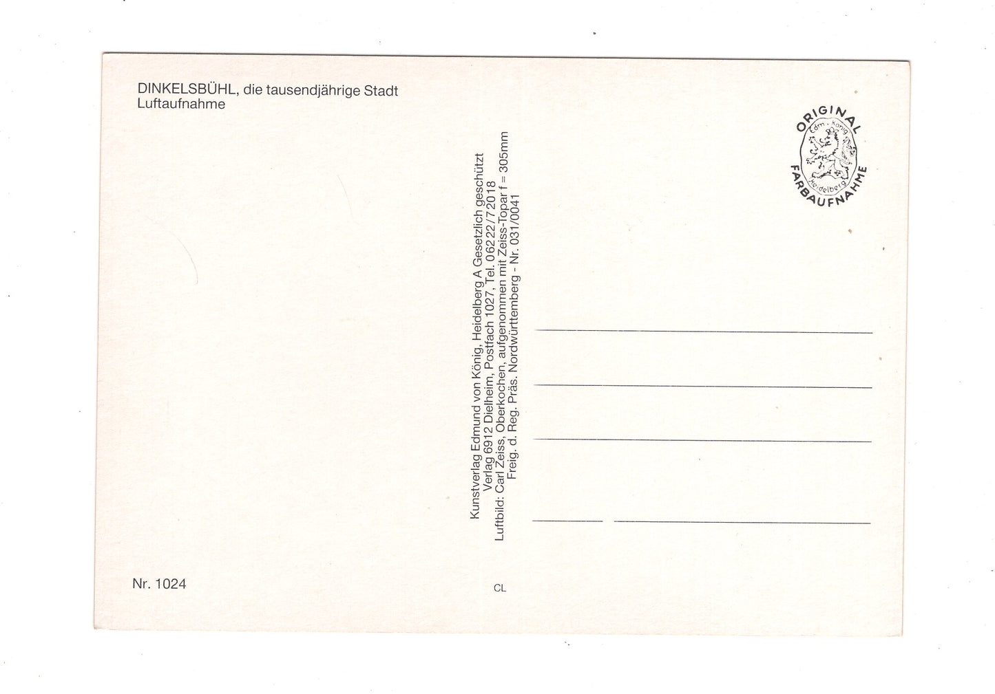 Ansichtskarte Landesgartenschau Dinkelsbühl 1988