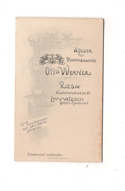 Fotografie Soldat - Riesa / Lommatzsch um 1900 / CDV M1-05