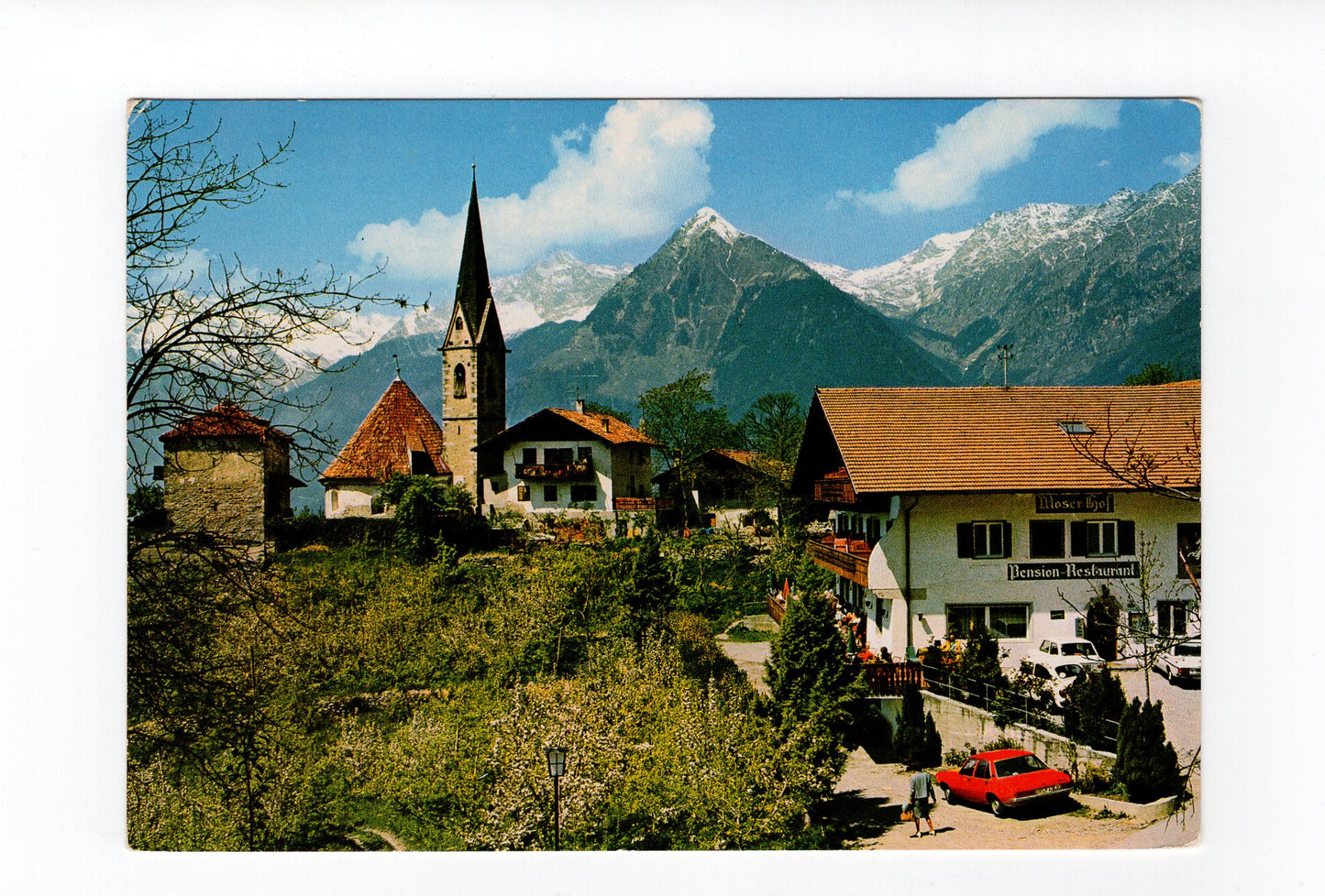 Ansichtskarte Pension Restaurant Moserhof / Schenna - St. Georgen / Südtirol / Italien
