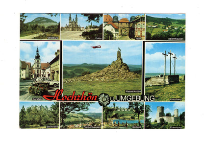 Ansichtskarte Hochrhön und Umgebung / Wasserkuppe / Ebersburg +++