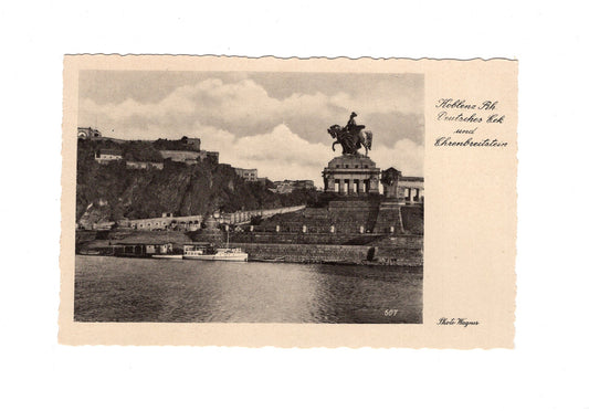 Ansichtskarte Koblenz am Rhein / Deutsches Eck und Ehrenbreitstein