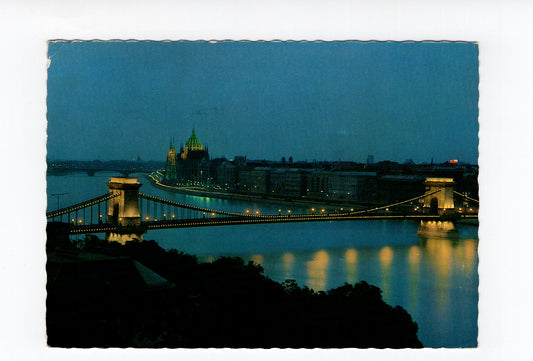 Ansichtskarte Budapest / Kettenbrücke / Ungarn