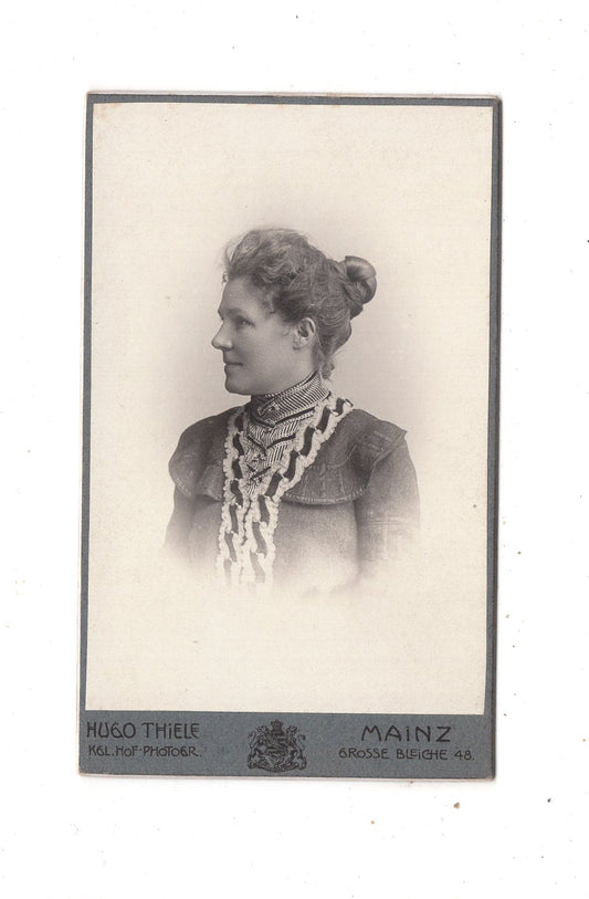 Fotografie Damenportrait - Mainz um 1900 / CDV N1-12