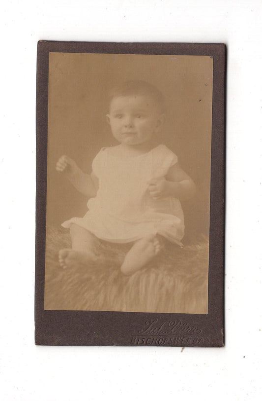 Fotografie Schönes Kinderbild / Baby - Bischofswerda 1910er / CDV N1-08