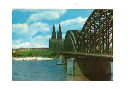 Ansichtskarte Köln am Rhein / Hohenzollernbrücke und Dom / G1-58