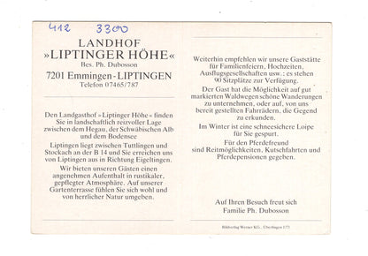 Ansichtskarte Landhof Liptinger Höhe / Emmingen-Liptingen