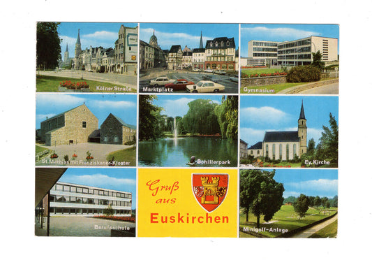 Ansichtskarte Euskirchen / Berufsschule / Marktplatz +++