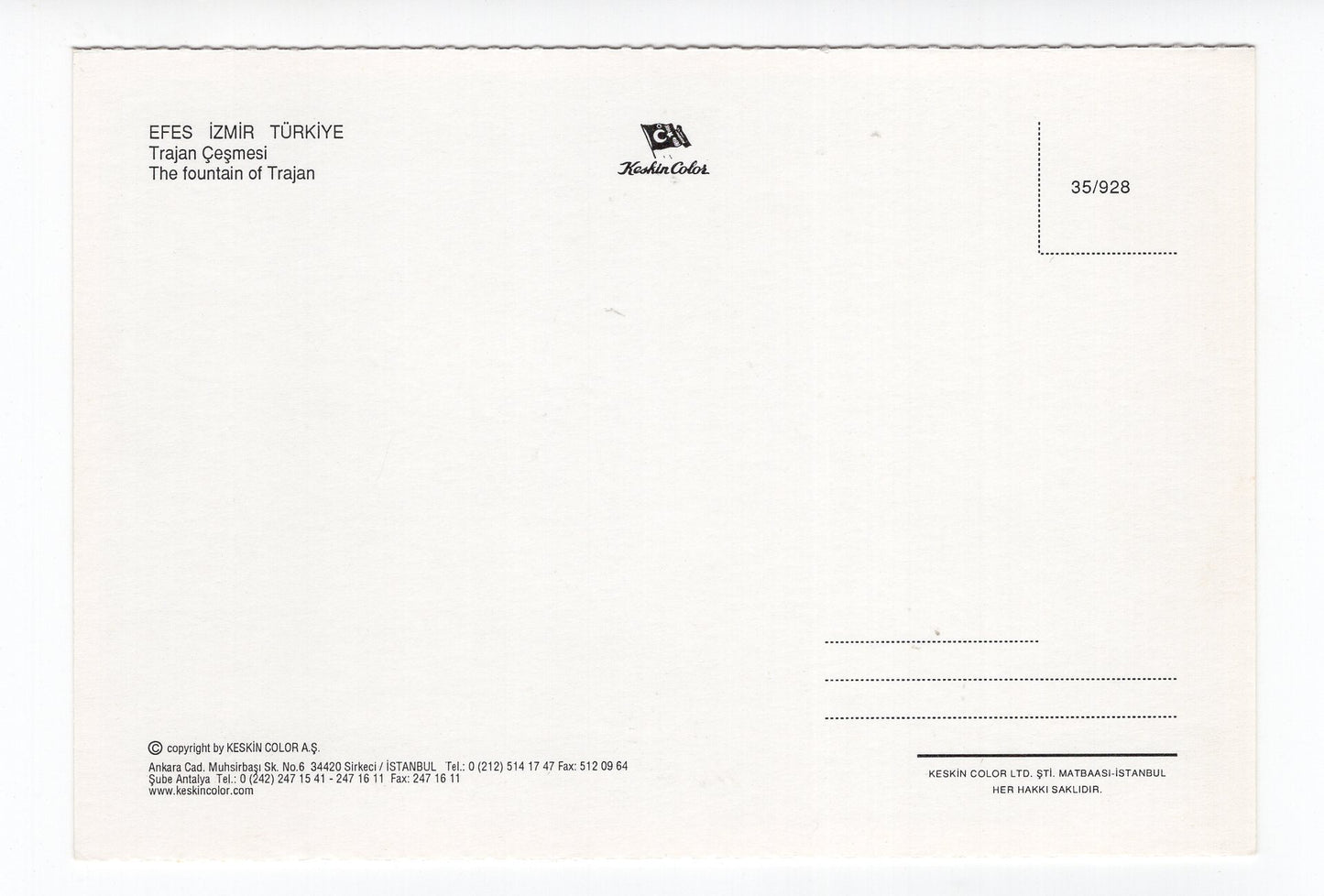 Ansichtskarte Efes / Izmir / The fountain of Trajan / Türkei