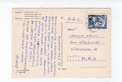 Ansichtskarte Budapest / Kettenbrücke / Ungarn