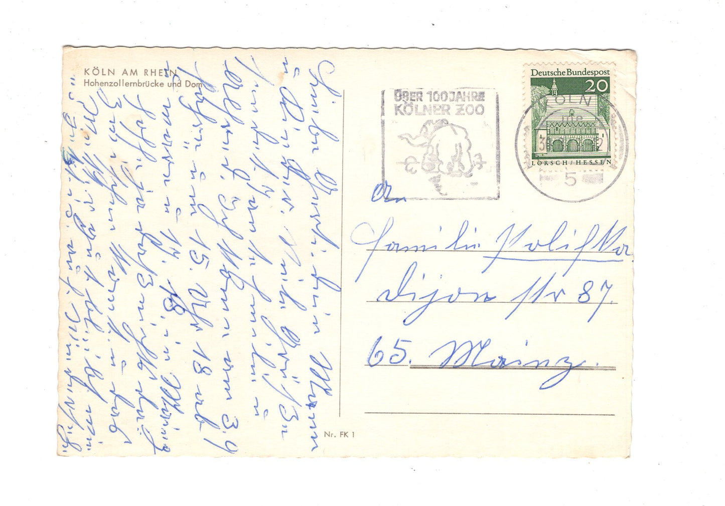 Ansichtskarte Köln am Rhein / Hohenzollernbrücke und Dom / G1-58