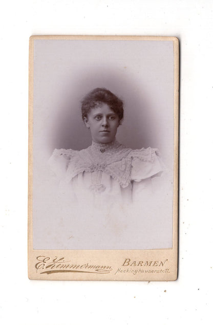 Fotografie Damenportrait - Barmen 1898 / CDV N1-12