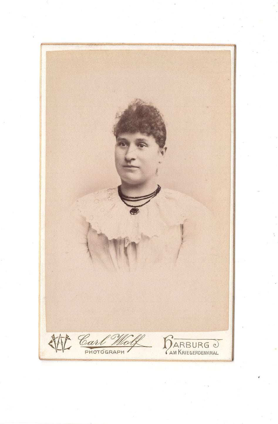 Fotografie Damenportrait - Hamburg-Harburg 1890er / CDV C1-02