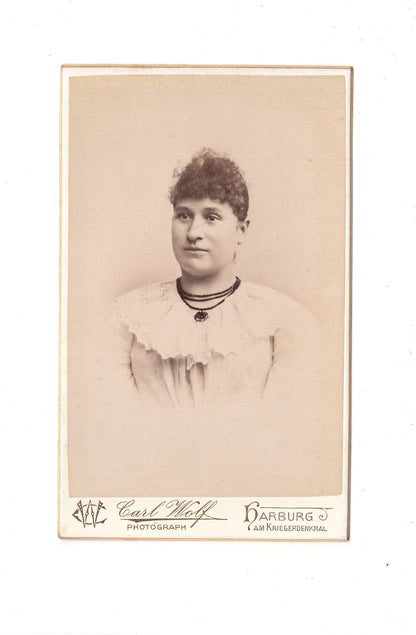 Fotografie Damenportrait - Hamburg-Harburg 1890er / CDV C1-02