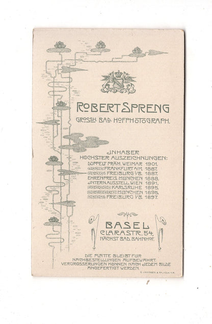 Fotografie Schönes Kinderbild / Baby - Basel 1900er / CDV N1-08