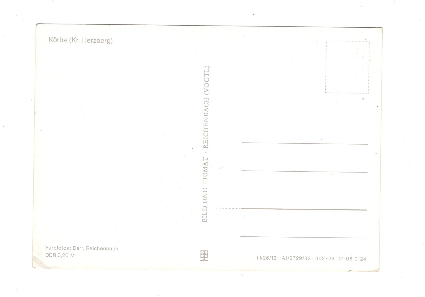 Ansichtskarte Körba / Kreis Herzberg / Naherholungsgebiet Körbaer See