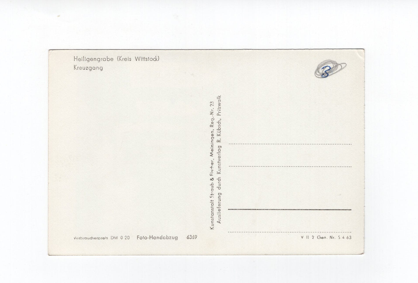 Ansichtskarte Heiligengrabe / Kreis Wittstock / Kreuzgang