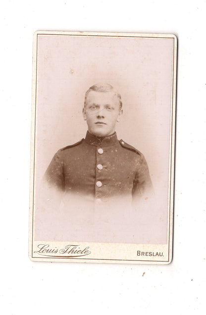 Fotografie Soldat - Breslau Wroclaw 1890er / CDV M1-05