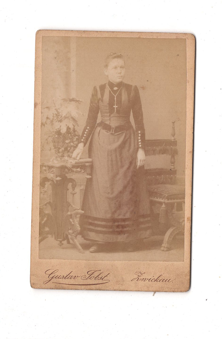 Fotografie Feine Dame - Zwickau 1880er / CDV L1-24